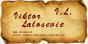 Viktor Lalošević vizit kartica